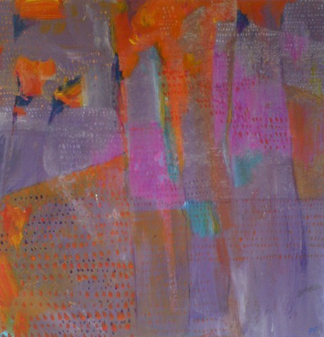 Orange flowers at dusk